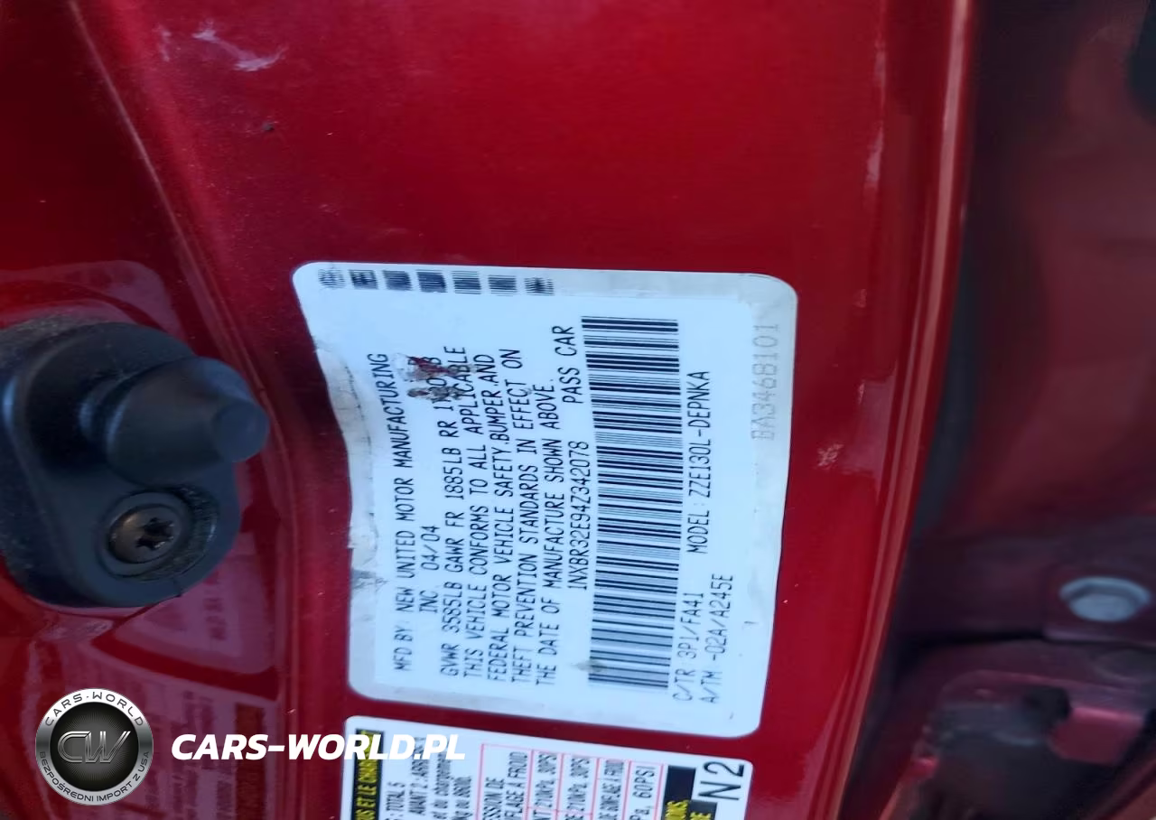 2004 Toyota Corolla Le VIN:1NXBR32E94Z342078 - 12