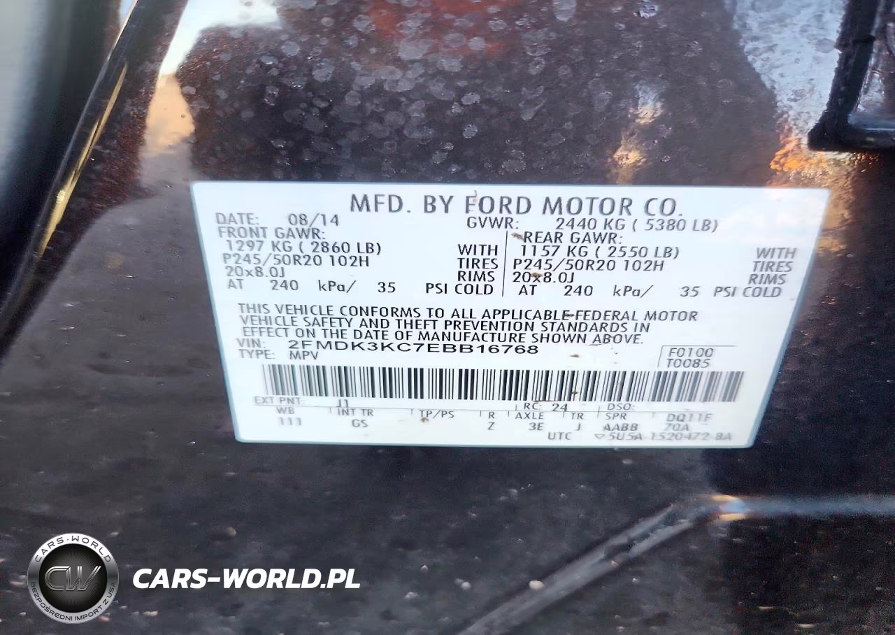 2014 Ford Edge Limited VIN:2FMDK3KC7EBB16768 - 14