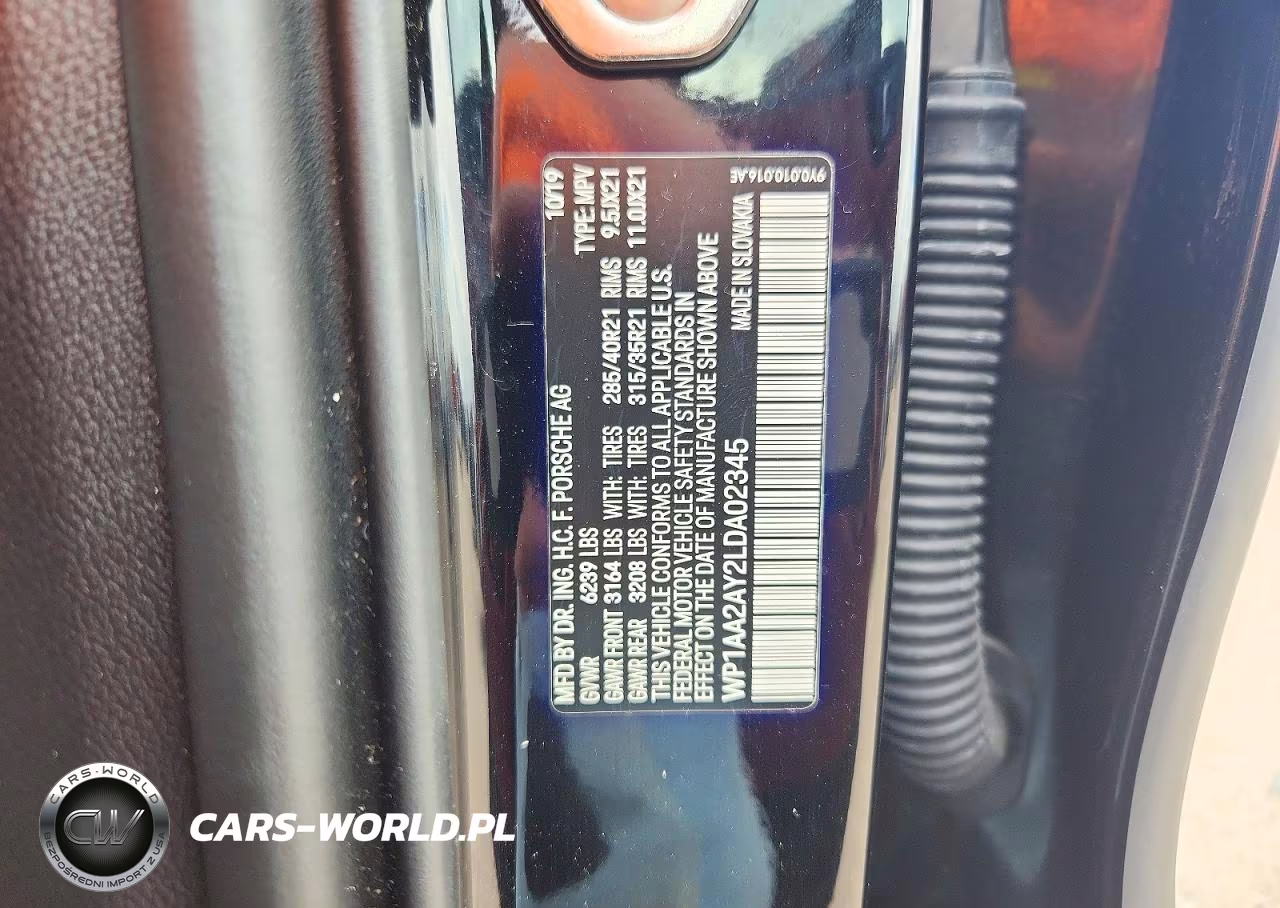2020 Porsche Cayenne VIN:WP1AA2AY2LDA02345 - 13