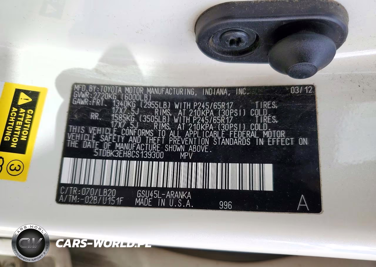 2012 Toyota Highlander Se VIN:5TDBK3EH8CS139300 - 13
