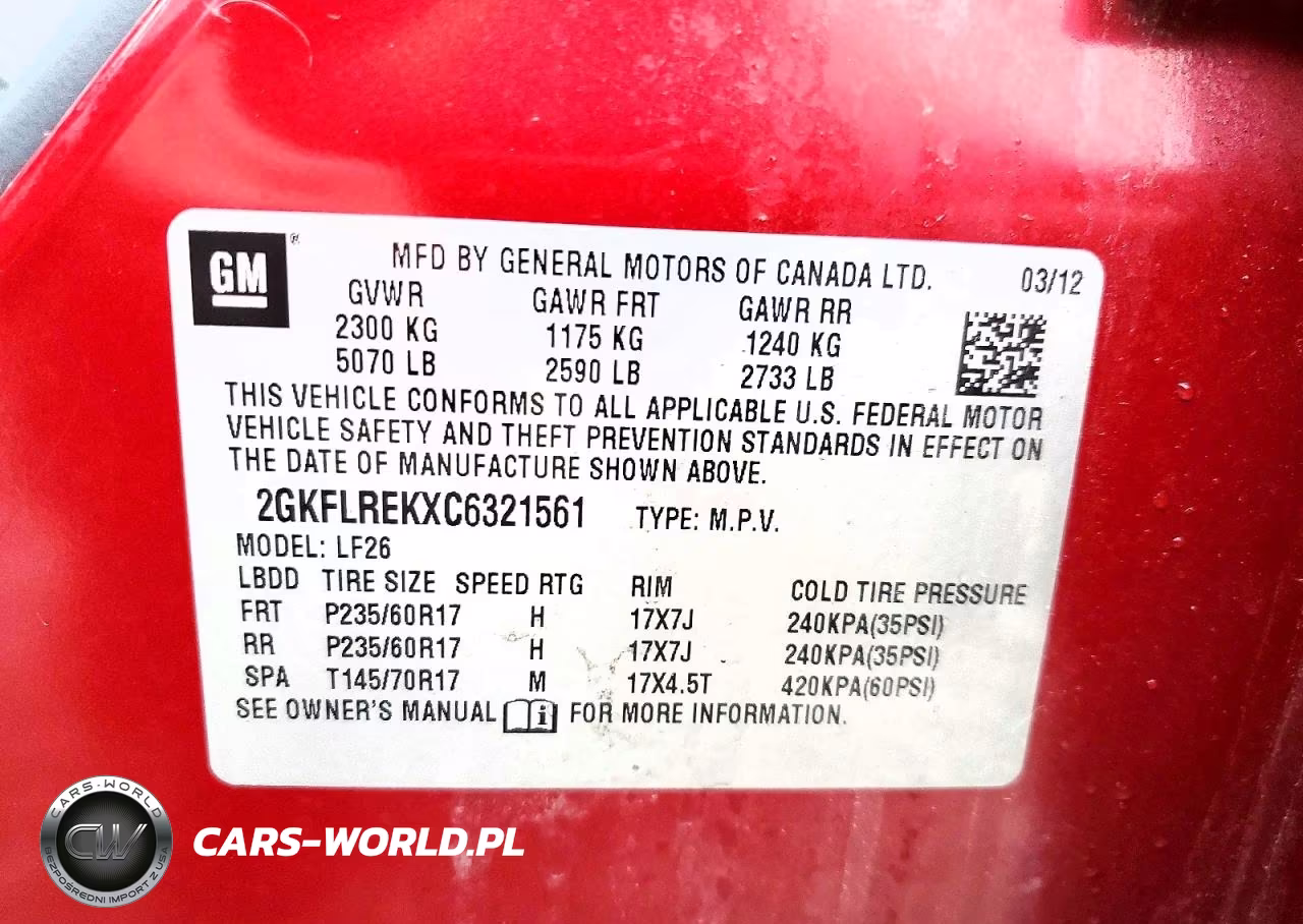 2012 GMC Terrain Sle VIN:2GKFLREKXC6321561 - 13