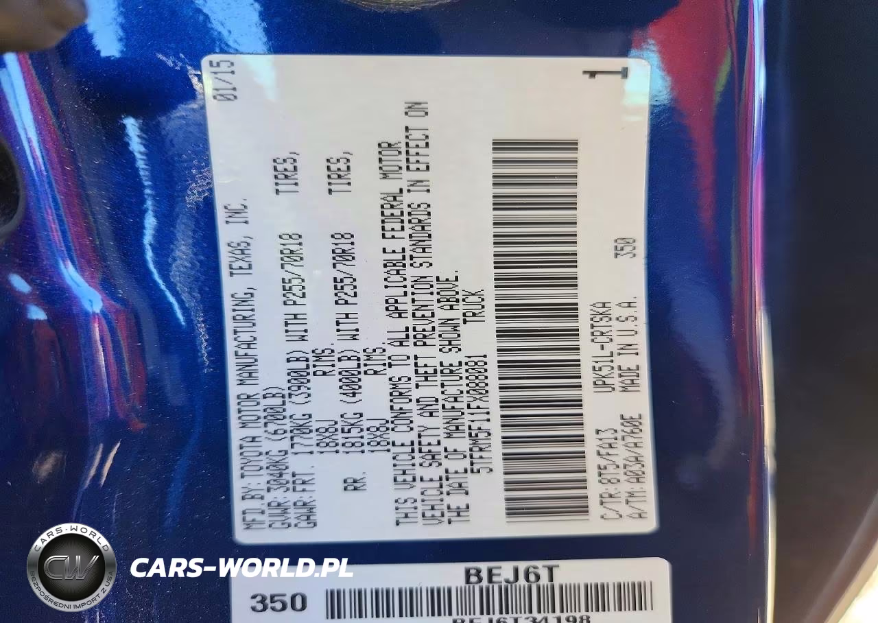 2015 Toyota Tundra Double Cab Sr VIN:5TFRM5F11FX088081 - 12