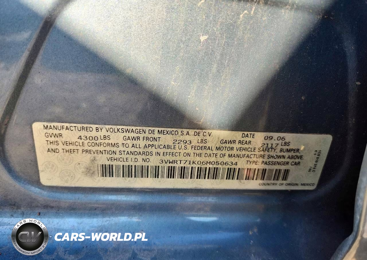 2006 Volkswagen Jetta Tdi VIN:3VWRT71K06M050634 - 12