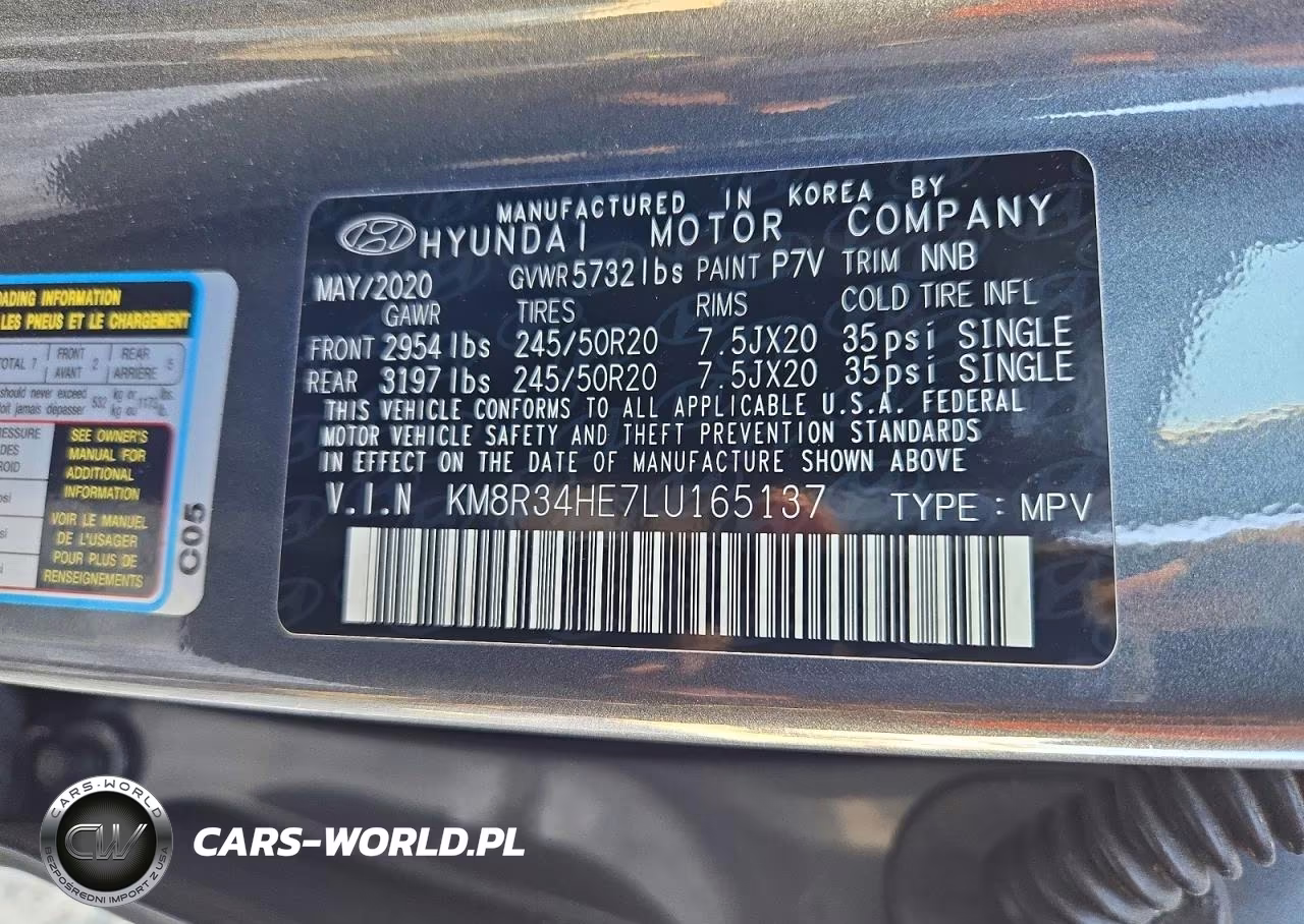 2020 Hyundai Palisade Sel VIN:KM8R34HE7LU165137 - 14