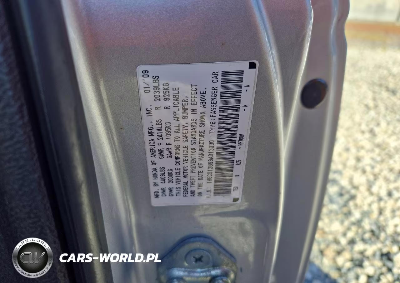 2009 Honda Accord Exl VIN:1HGCS12859A013030 - 13