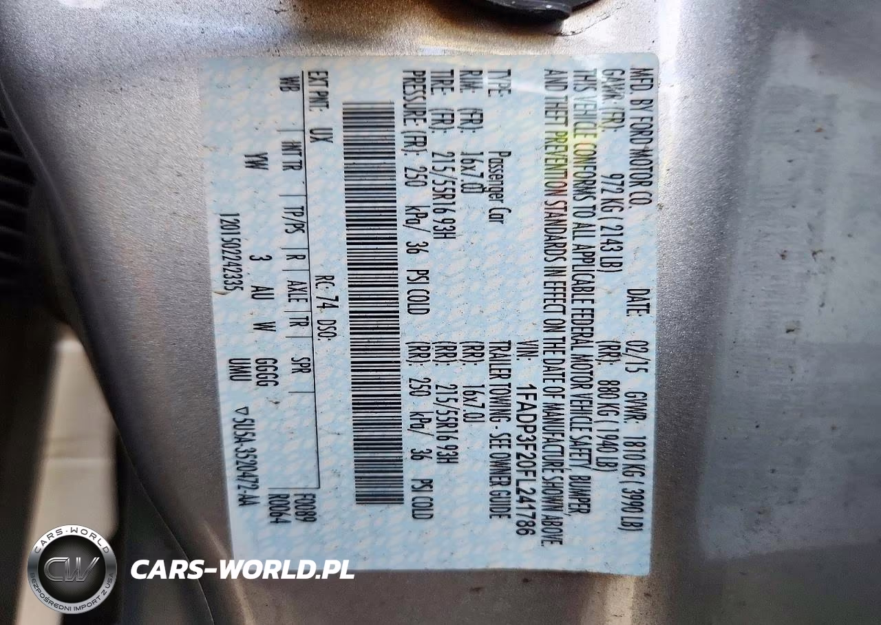 2015 Ford Focus Se VIN:1FADP3F20FL241786 - 12