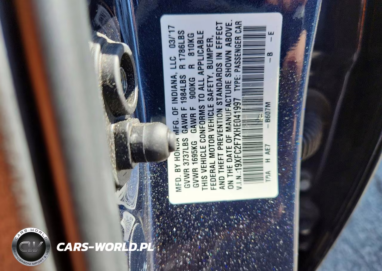 2017 Honda Civic Ex VIN:19XFC2F7XHE041997 - 12