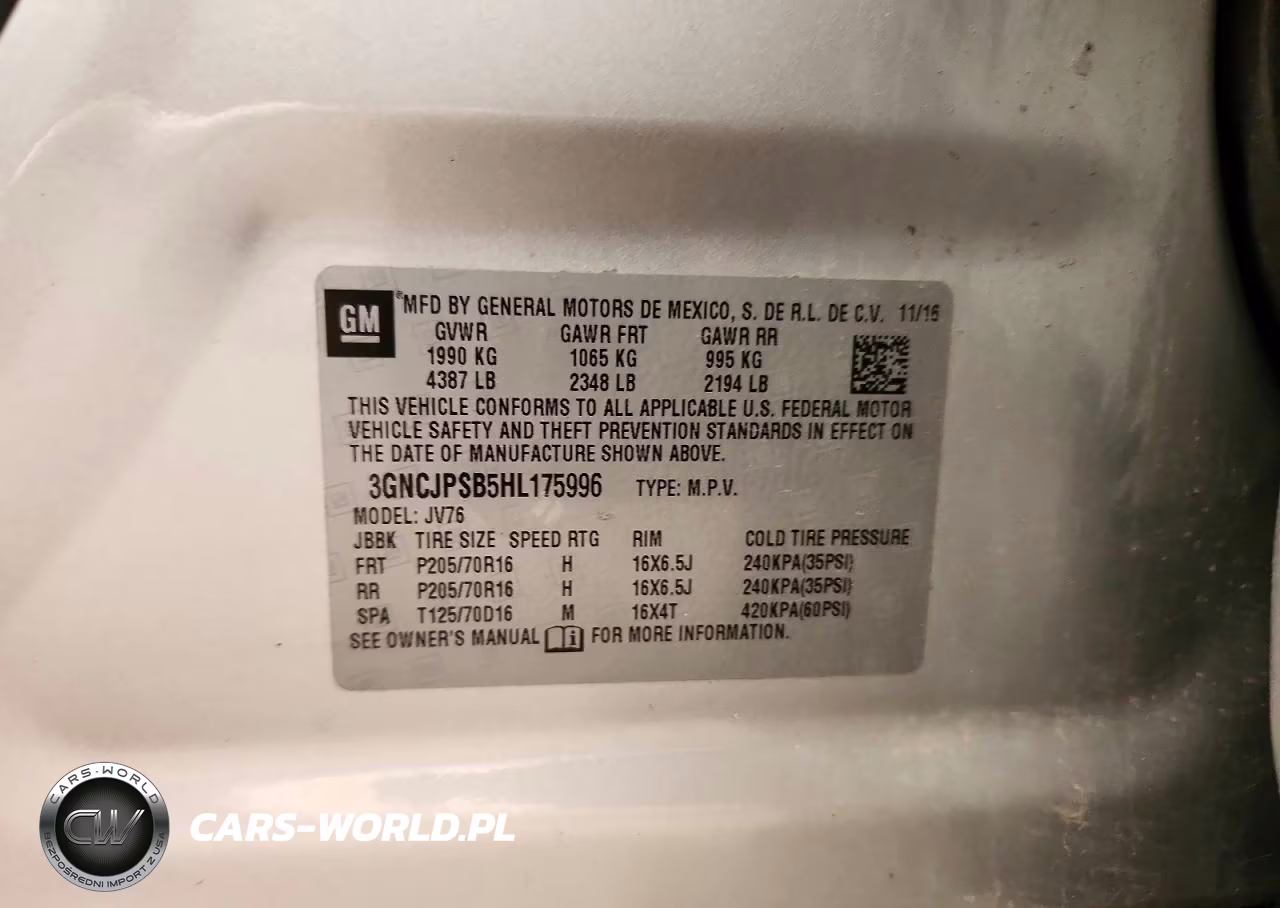 2017 Chevrolet Trax 1Lt VIN:3GNCJPSB5HL175996 - 13