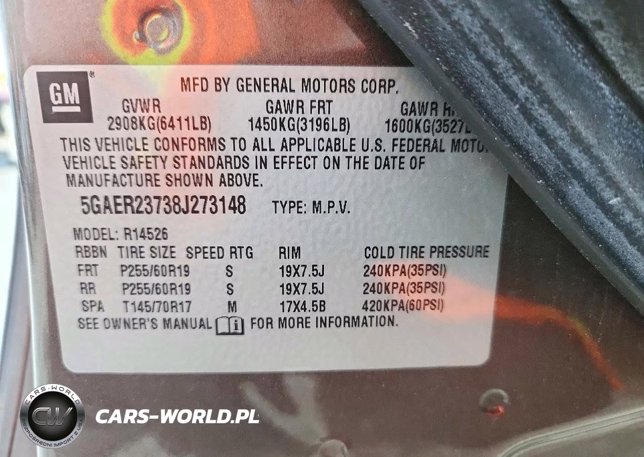 2008 Buick Enclave Cxl VIN:5GAER23738J273148 - 14