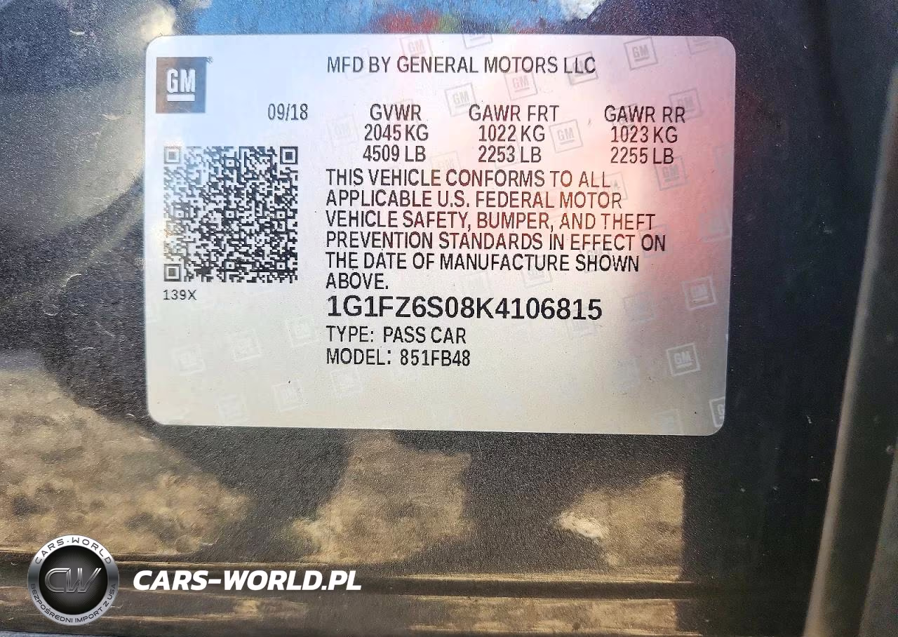 2019 Chevrolet Bolt Ev Premier VIN:1G1FZ6S08K4106815 - 12
