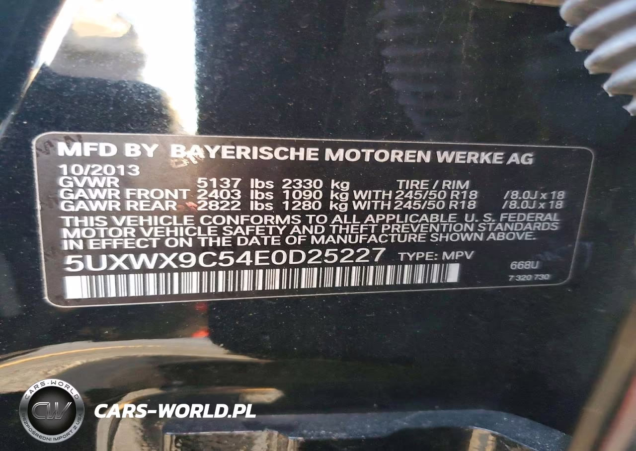 2014 BMW X3 xDrive28I VIN:5UXWX9C54E0D25227 - 13