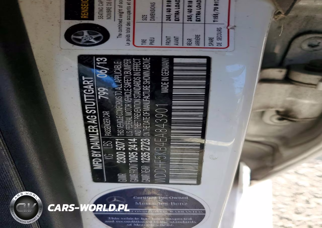 2014 Mercedes-Benz E 350 VIN:WDDHF5KB4EA843901 - 13