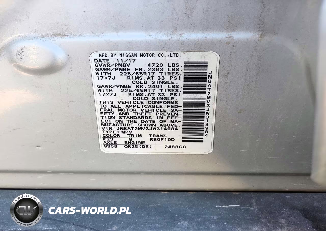 2018 Nissan Rogue Sv VIN:JN8AT2MV3JW314984 - 12