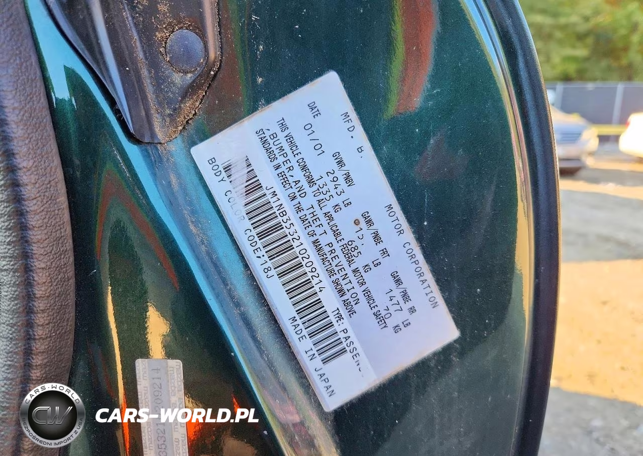 2001 Mazda Mx-5 Miata Base VIN:JM1NB353210209214 - 12