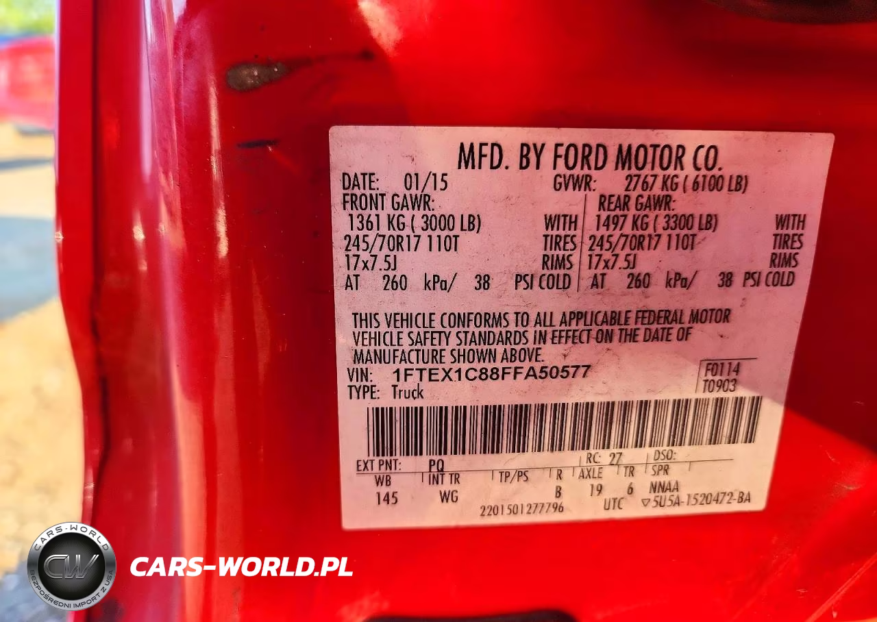 2015 Ford F150 Super Cab VIN:1FTEX1C88FFA50577 - 12