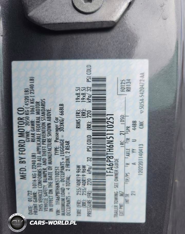 2022 Ford Mustang VIN:1FA6P8TH6N5110251 - 12