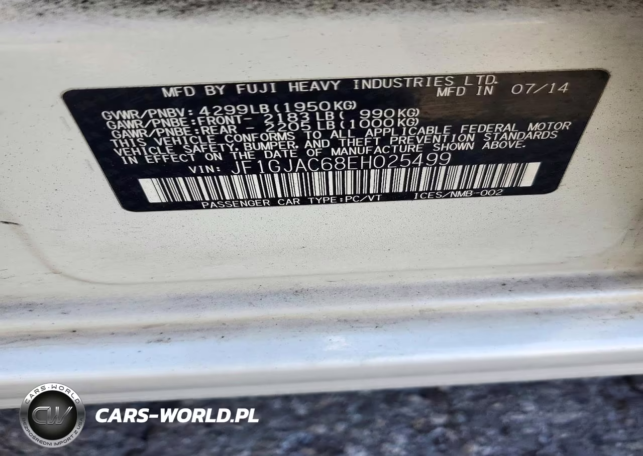2014 Subaru Impreza Premium VIN:JF1GJAC68EH025499 - 12