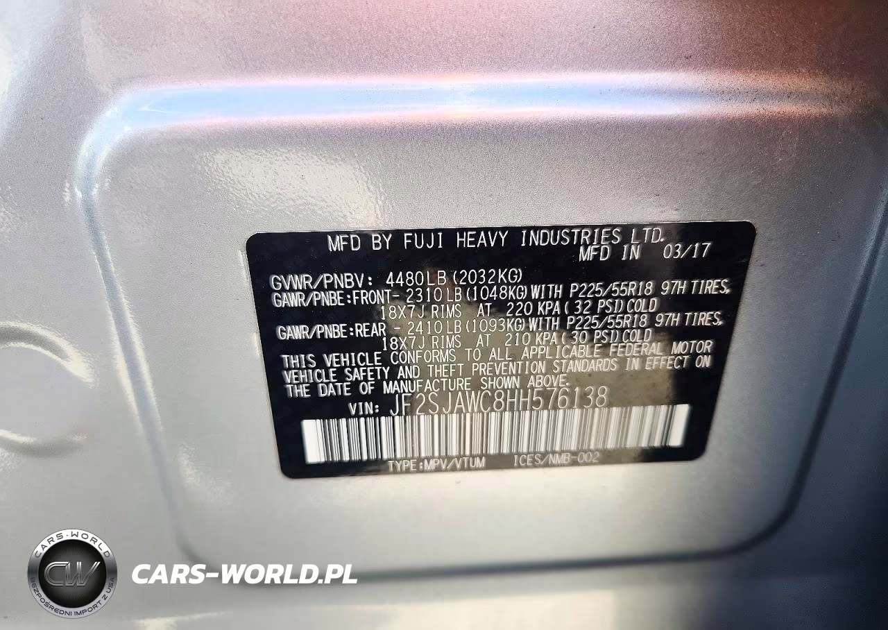 2017 Subaru Forester 2.5I Touring VIN:JF2SJAWC8HH576138 - 12