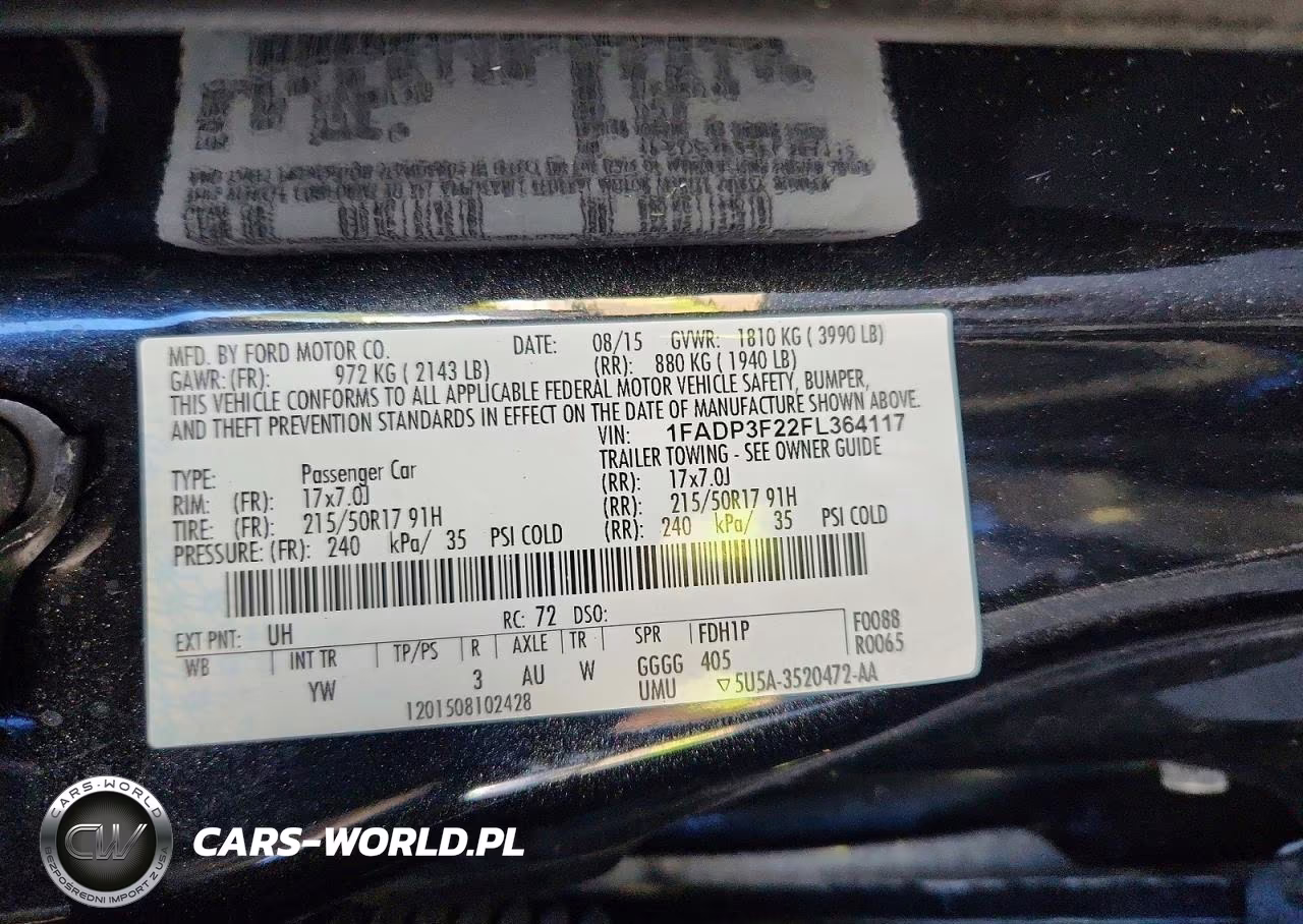 2015 Ford Focus Se VIN:1FADP3F22FL364117 - 12