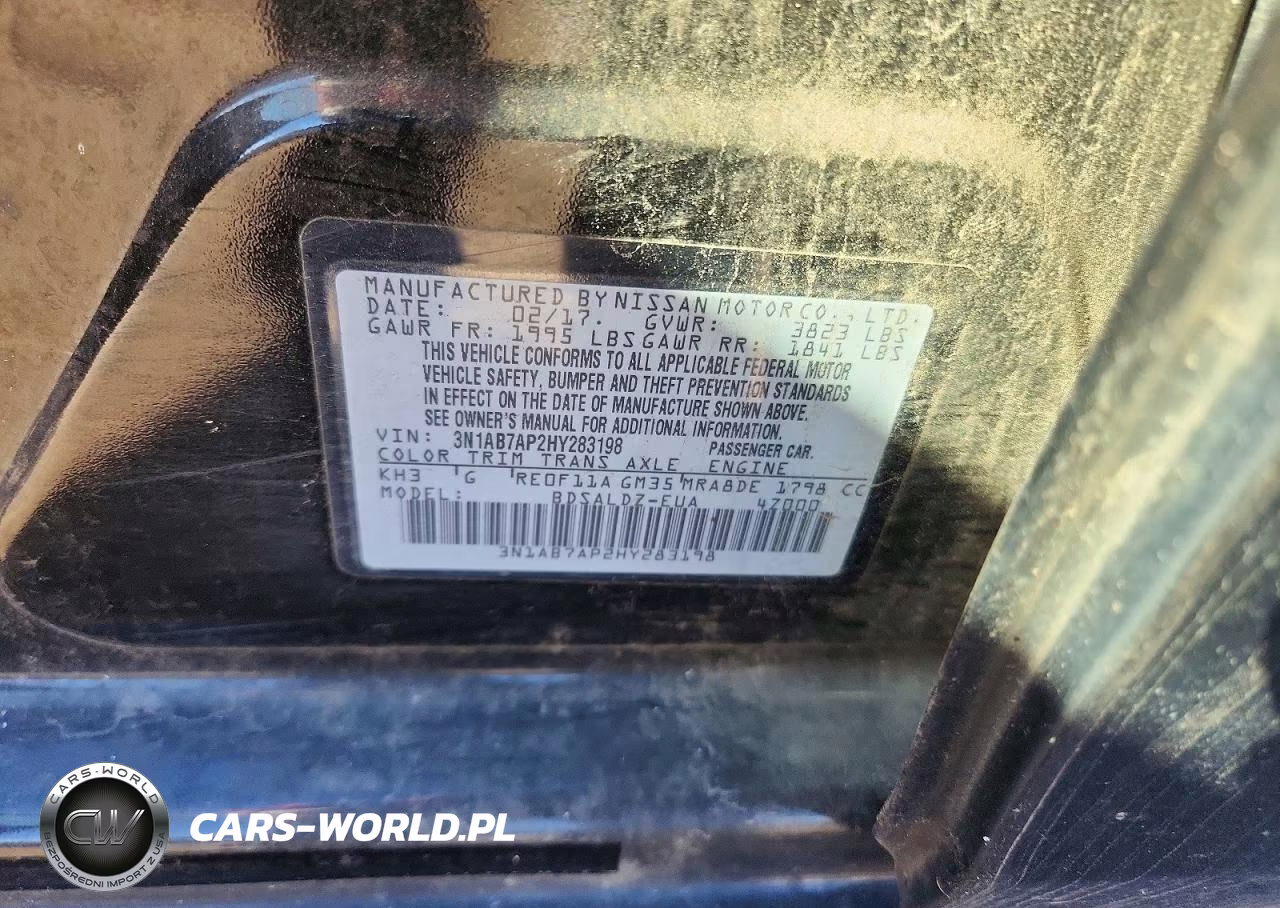 2017 Nissan Sentra Sv VIN:3N1AB7AP2HY283198 - 12