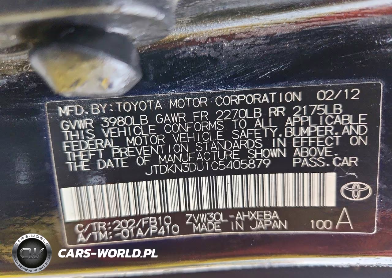 2012 Toyota Prius Three VIN:JTDKN3DU1C5405879 - 13