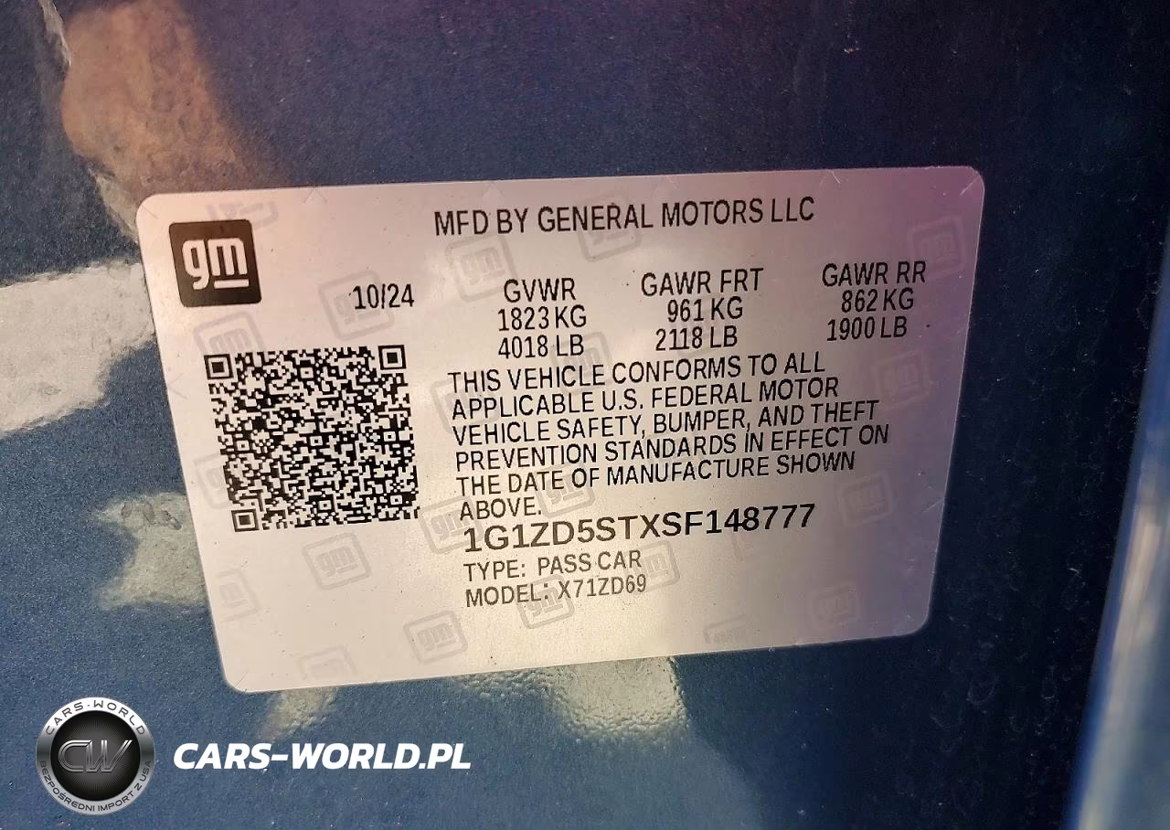 2025 Chevrolet Malibu Lt VIN:1G1ZD5STXSF148777 - 12