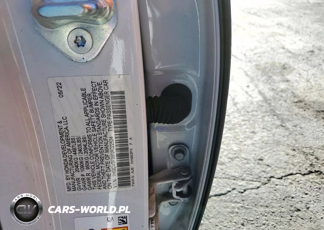 2022 Honda Accord Touring Hybrid VIN:1HGCV3F99NA022524 - 12