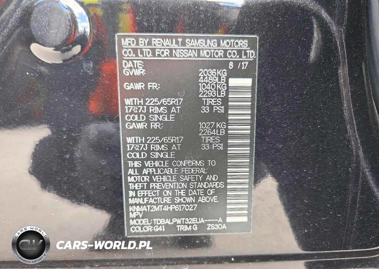 2017 Nissan Rogue S VIN:KNMAT2MT4HP617027 - 14