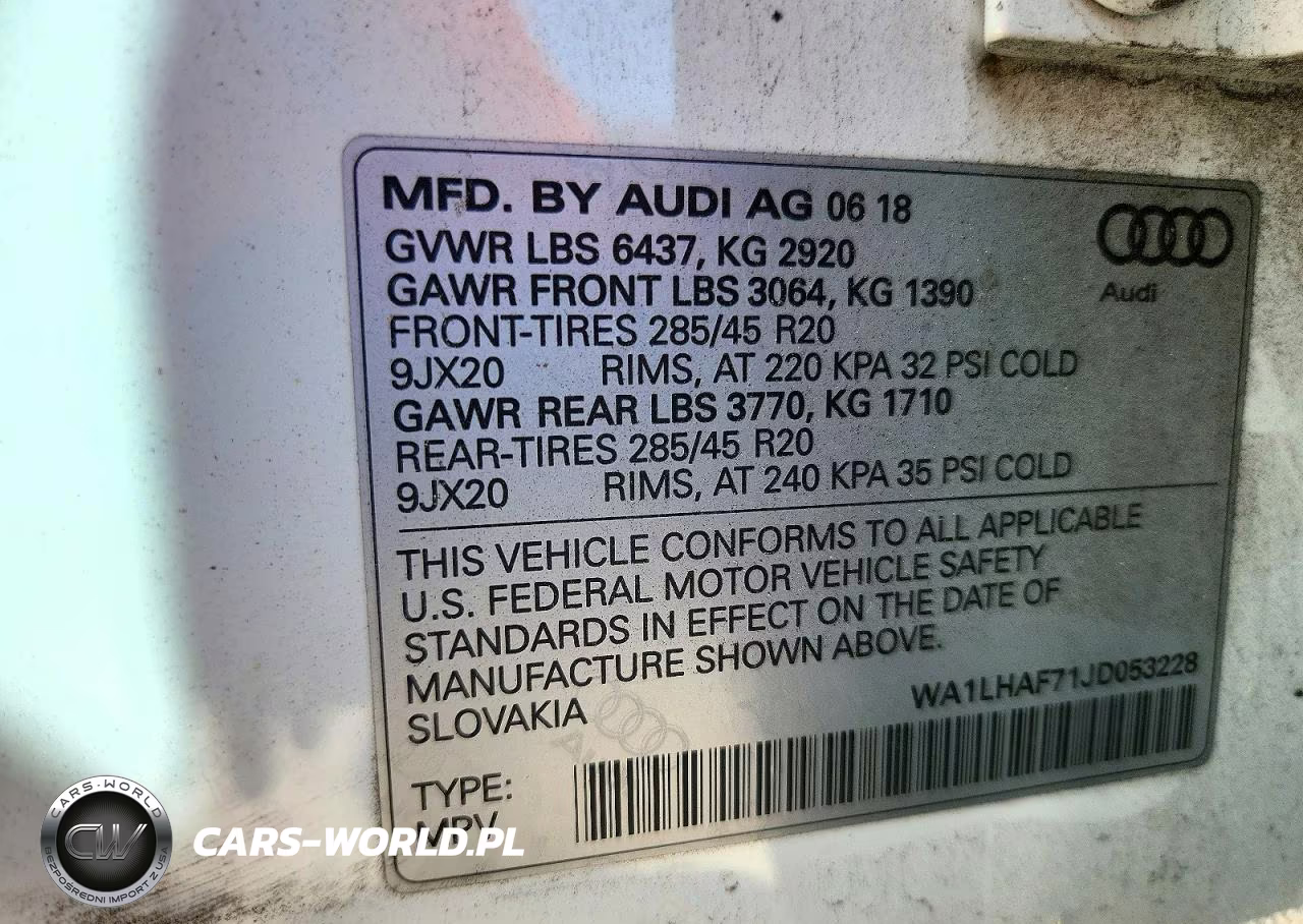 2018 Audi Q7 2.0T Premium VIN:WA1LHAF71JD053228 - 14