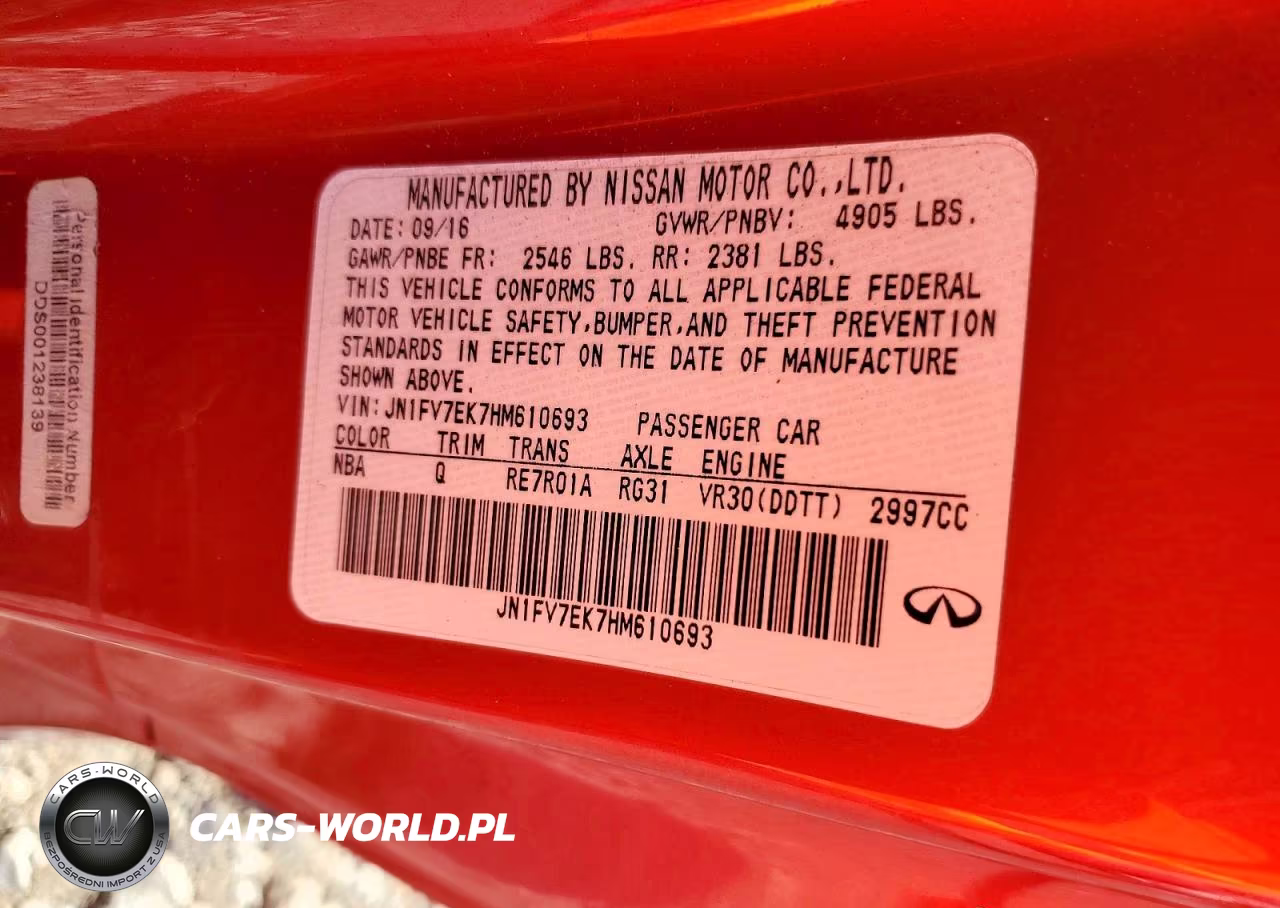 2017 Infiniti Q60 Red Sport 400 VIN:JN1FV7EK7HM610693 - 12