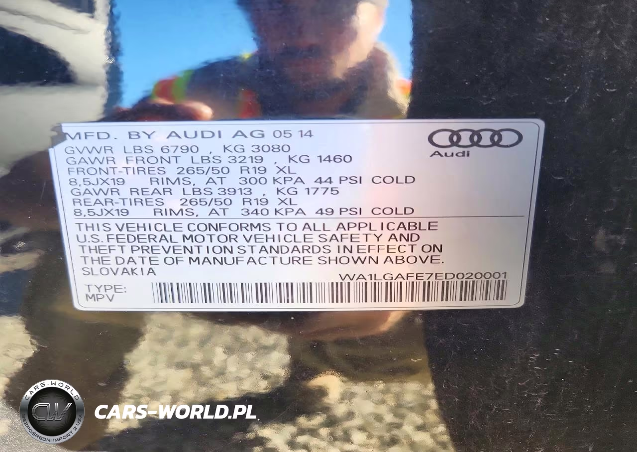 2014 Audi Q7 Premium Plus VIN:WA1LGAFE7ED020001 - 13