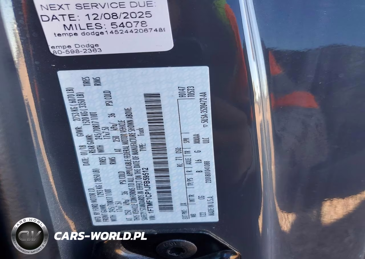 2018 Ford F150 VIN:1FTMF1CP1JFB59512 - 12