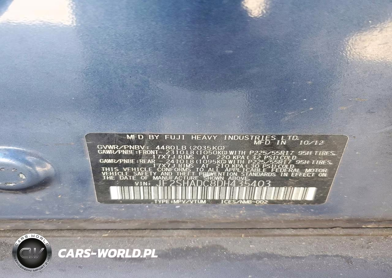 2013 Subaru Forester 2.5X Premium VIN:JF2SHADC8DH435403 - 13