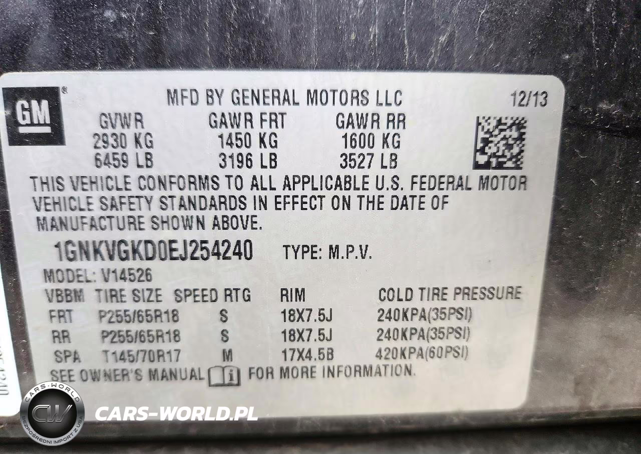 2014 Chevrolet Traverse Lt VIN:1GNKVGKD0EJ254240 - 14