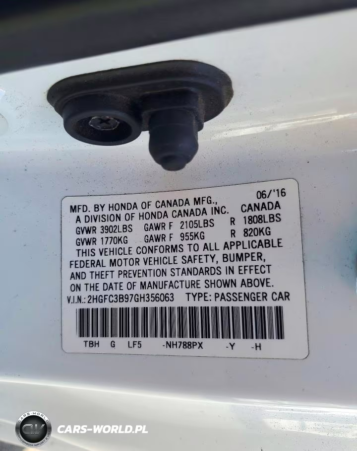 2016 Honda Civic Touring VIN:2HGFC3B97GH356063 - 12