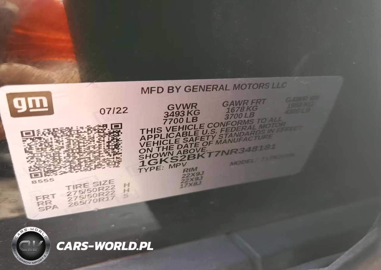 2022 GMC Yukon Slt VIN:1GKS2BKT7NR348181 - 13