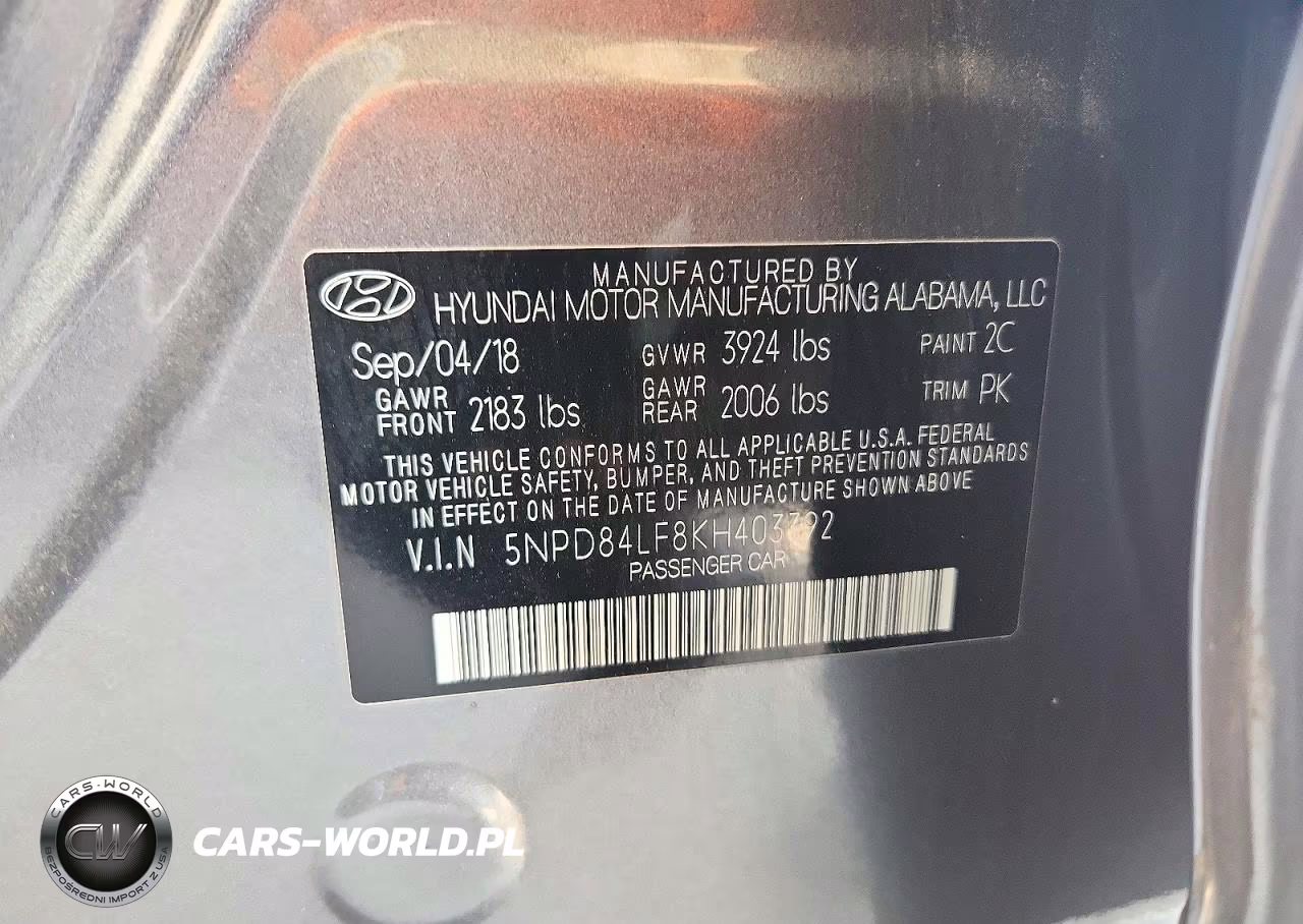 2019 Hyundai Elantra Sel VIN:5NPD84LF8KH403392 - 12