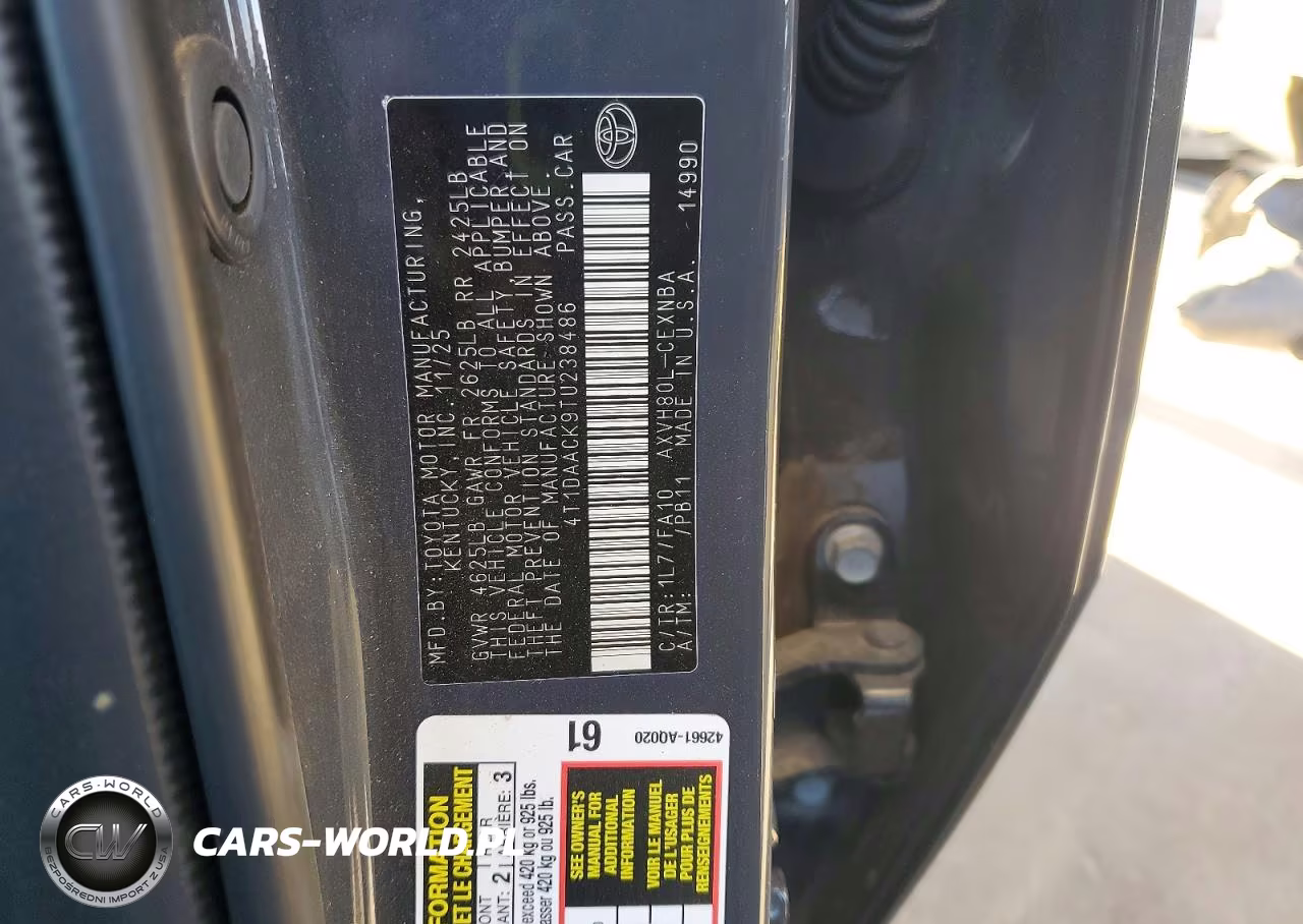 2026 Toyota Camry Le VIN:4T1DAACK9TU238486 - 12