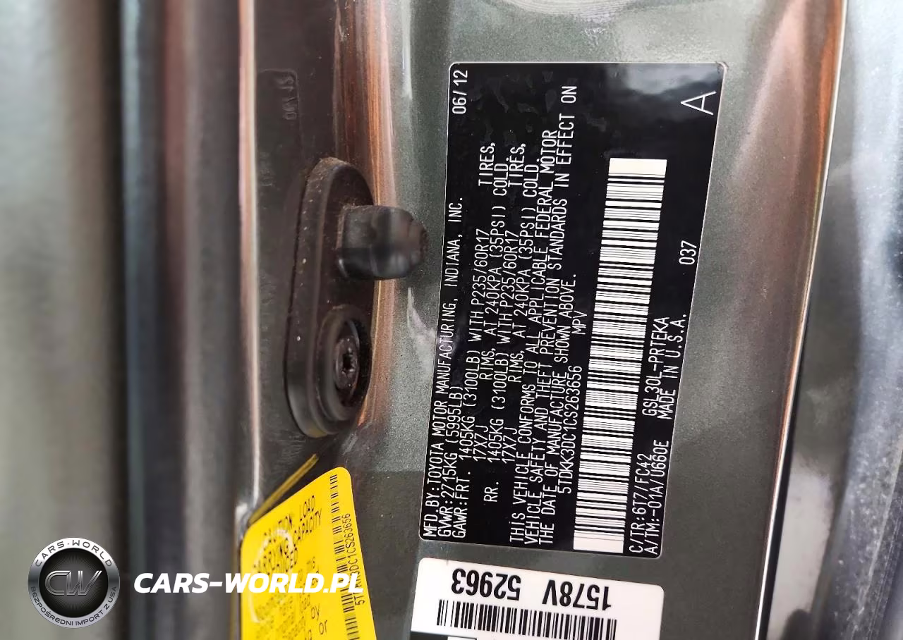 2012 Toyota Sienna Le VIN:5TDKK3DC1CS263656 - 13