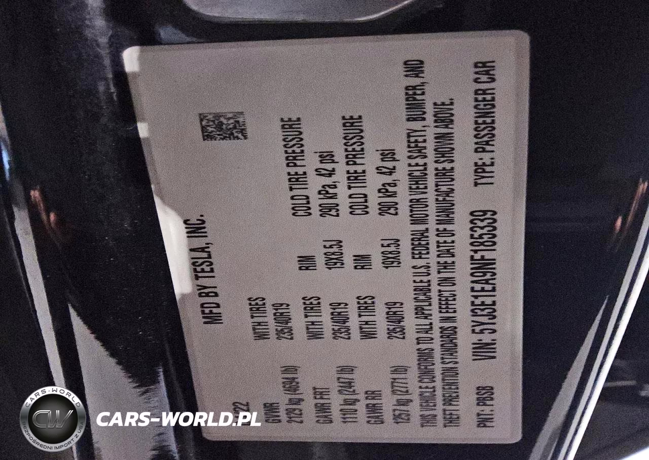 2022 Tesla Model 3 VIN:5YJ3E1EA9NF185339 - 13