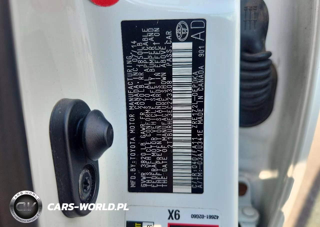 2014 Toyota Corolla L VIN:2T1BURHE3EC223308 - 12