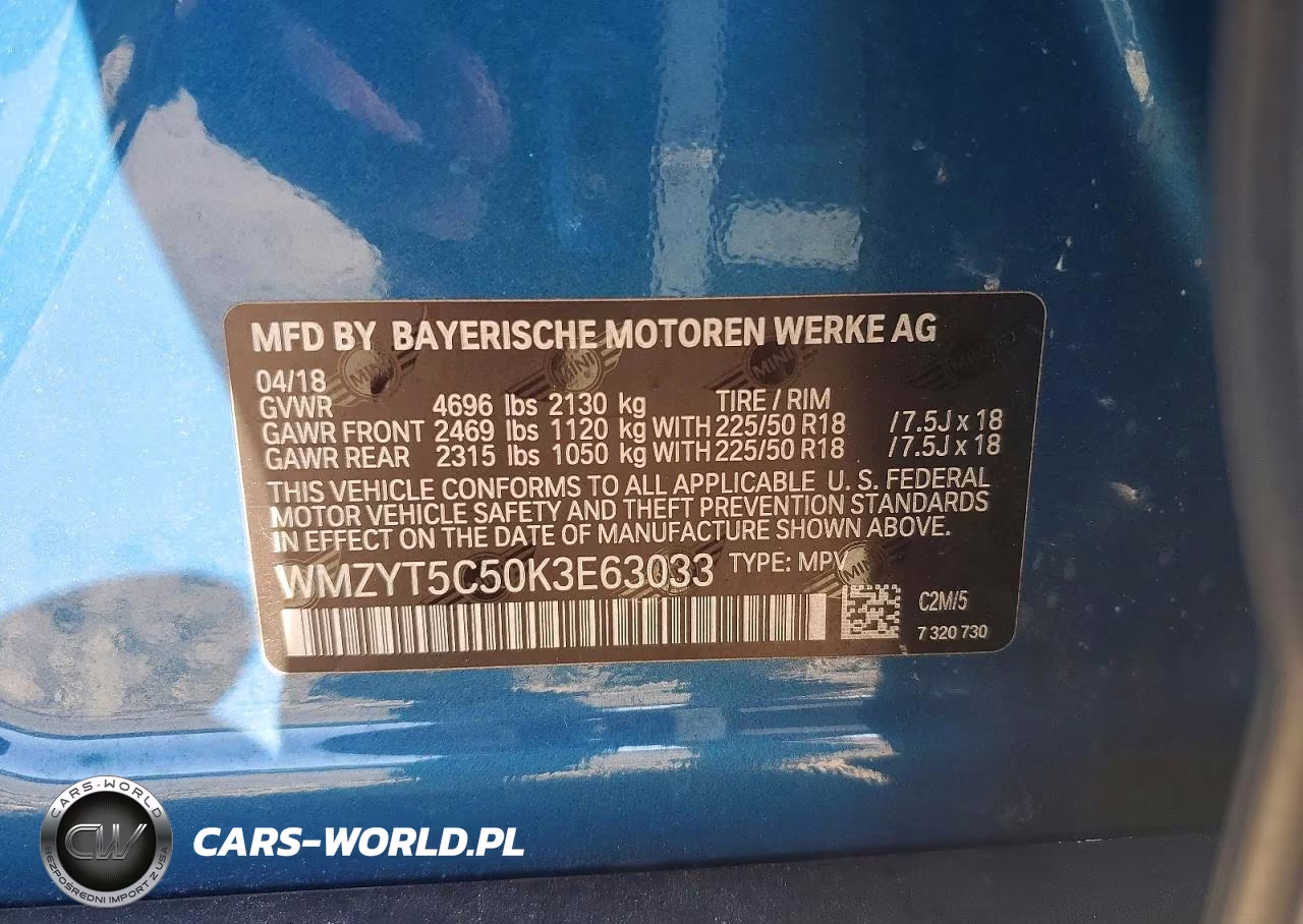 2019 Mini Cooper S Countryman All4 VIN:WMZYT5C50K3E63033 - 14