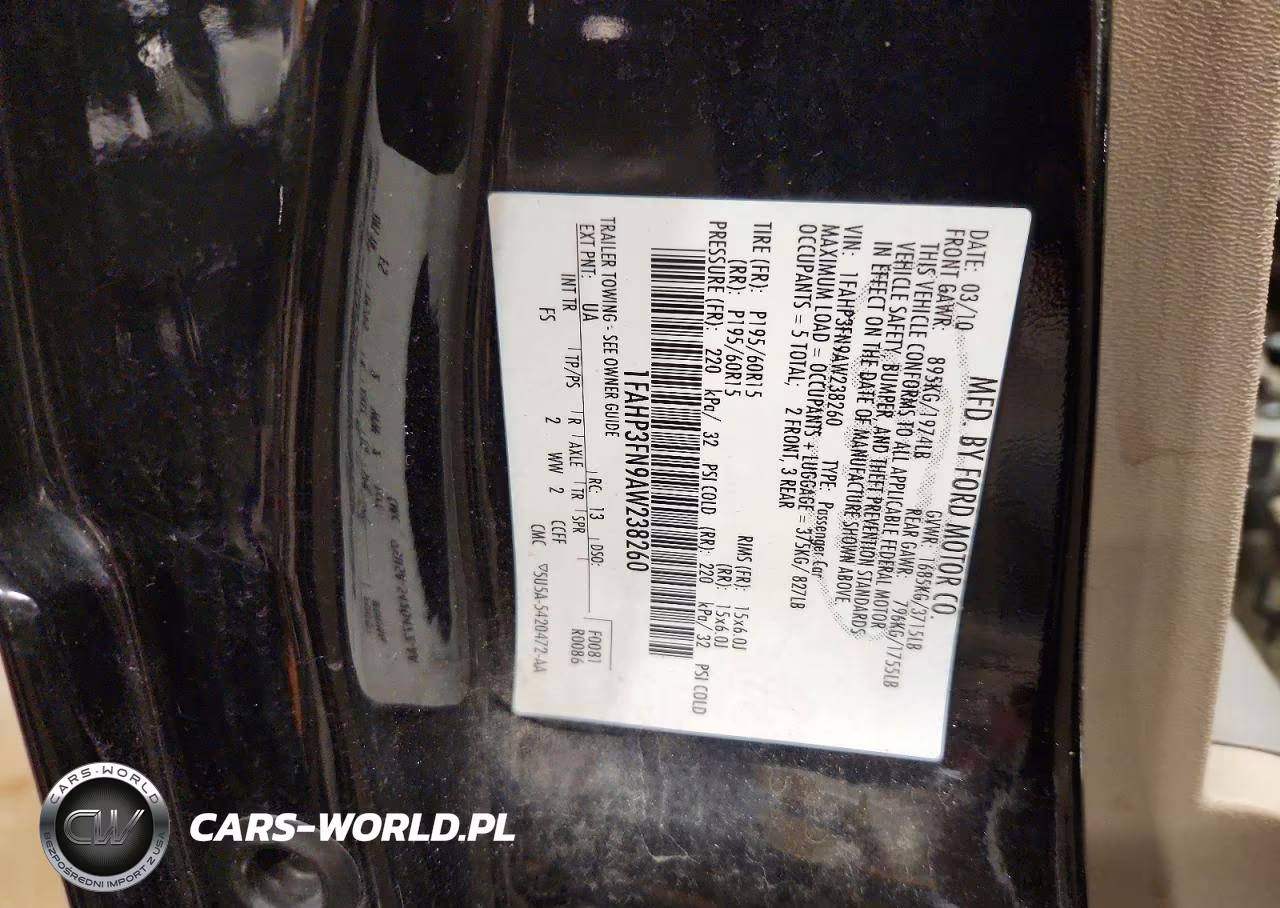 2010 Ford Focus Se VIN:1FAHP3FN9AW238260 - 12