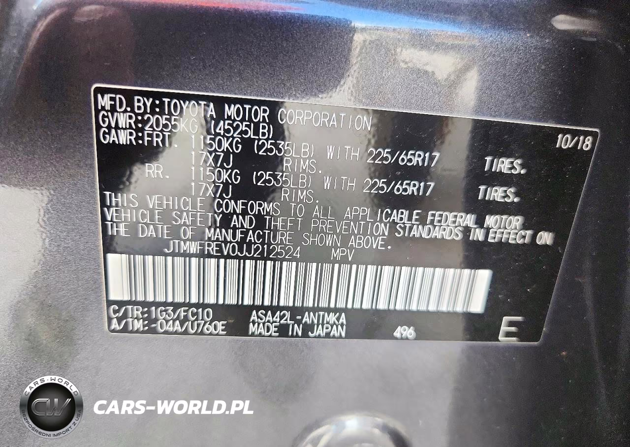 2018 Toyota Rav4 Xle VIN:JTMWFREV0JJ212524 - 13