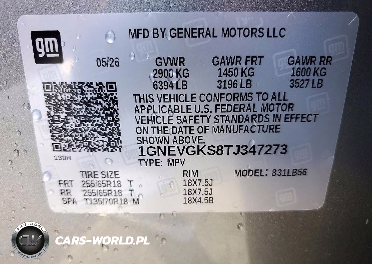 2026 Chevrolet Traverse Lt VIN:1GNEVGKS8TJ347273 - 13