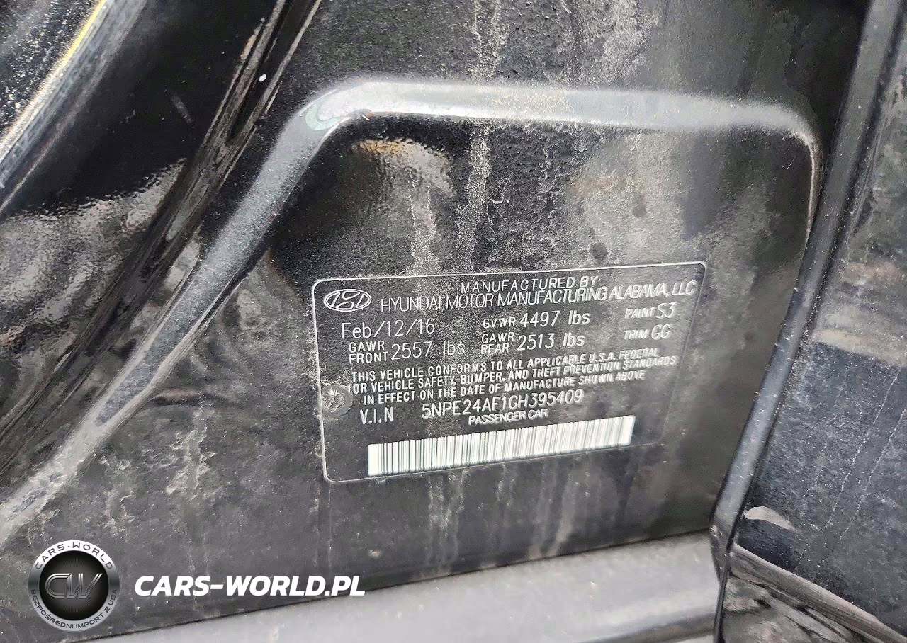 2016 Hyundai Sonata Se VIN:5NPE24AF1GH395409 - 12
