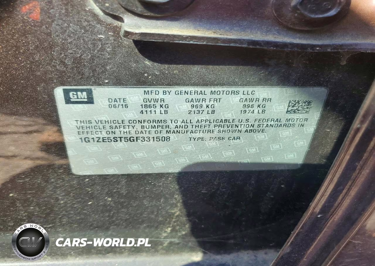 2016 Chevrolet Malibu Lt VIN:1G1ZE5ST5GF331508 - 12