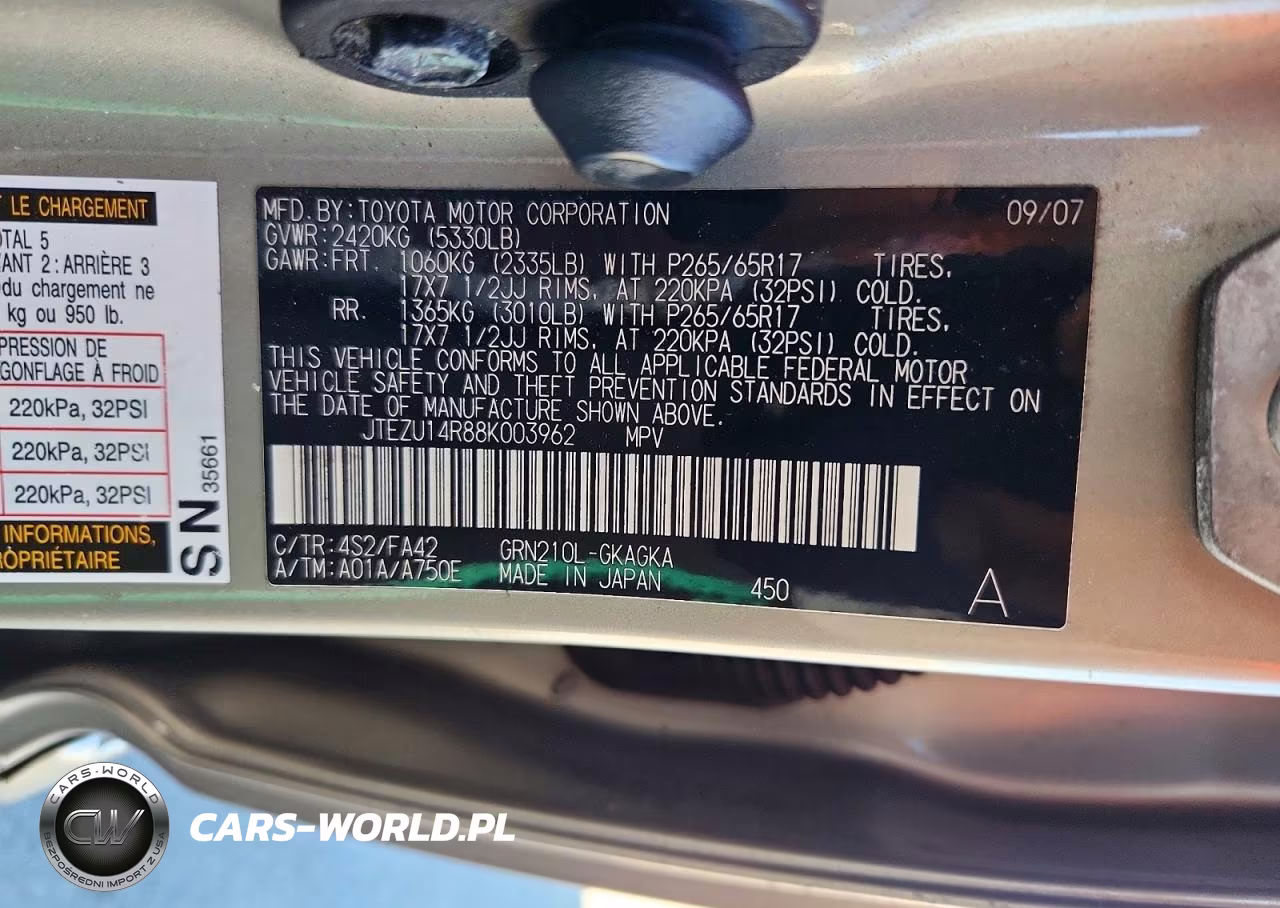 2008 Toyota 4Runner Sr5 VIN:JTEZU14R88K003962 - 13