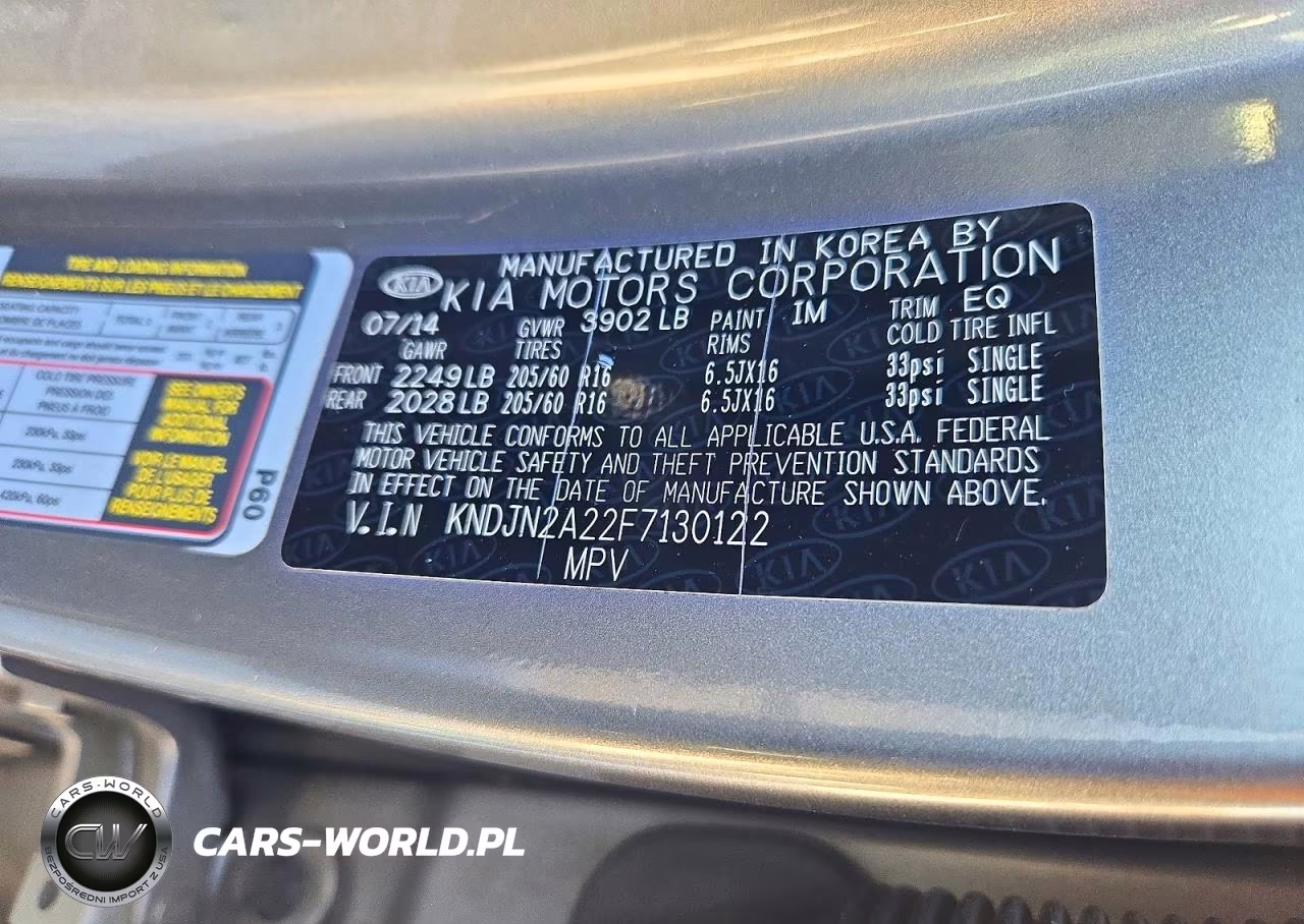 2015 Kia Soul Base VIN:KNDJN2A22F7130122 - 13