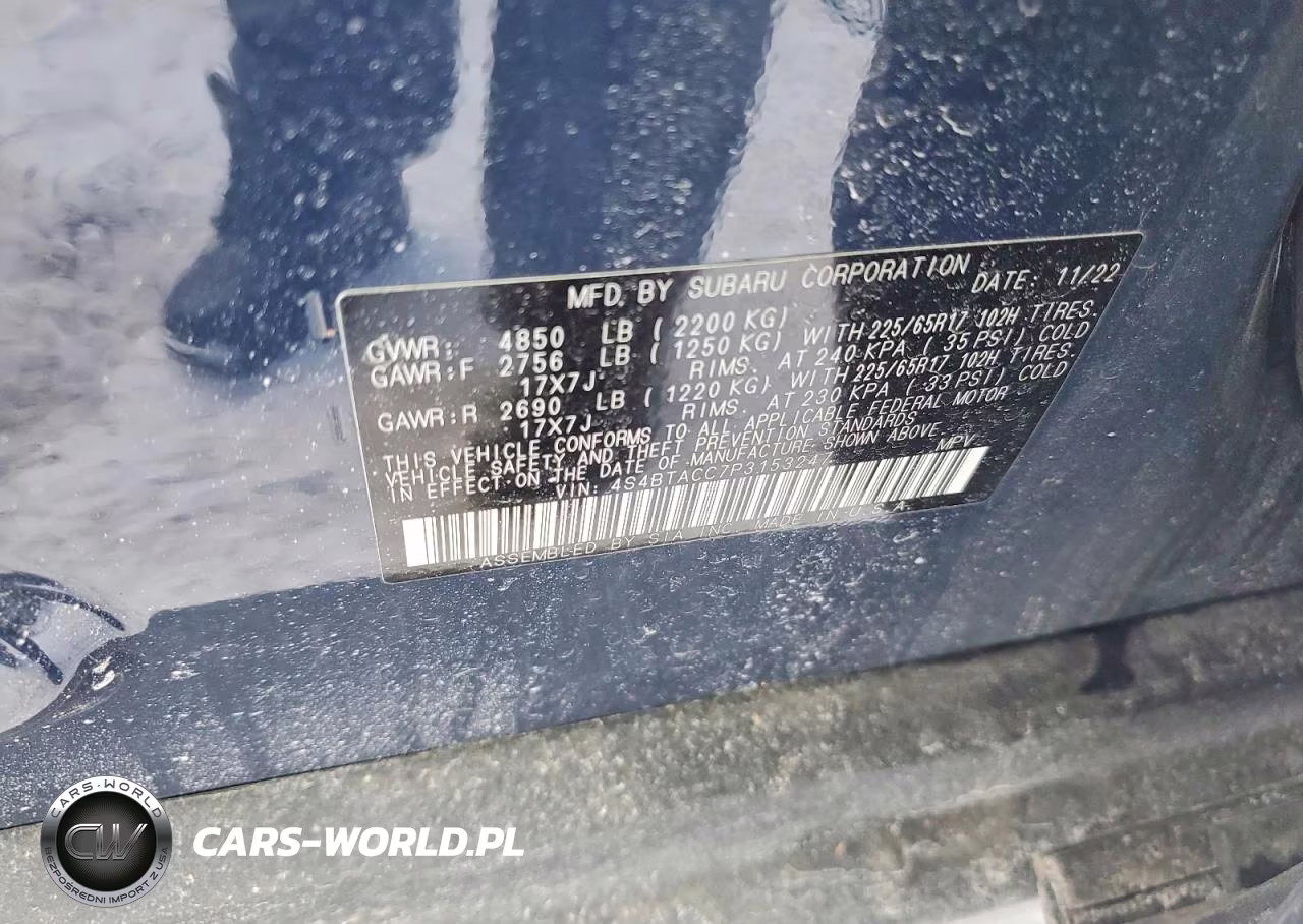 2023 Subaru Outback Premium VIN:4S4BTACC7P3153247 - 12